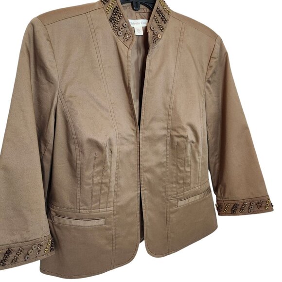 Coldwater Creek Womens Beaded Embellished Jacket Blazer Size 8 - Picture 8 of 9